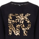 Flocking Logo Pullover Black/ Black Whis  DKNY