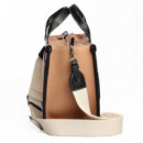 Hadlee Sm Tote Cappuccino/black  DKNY