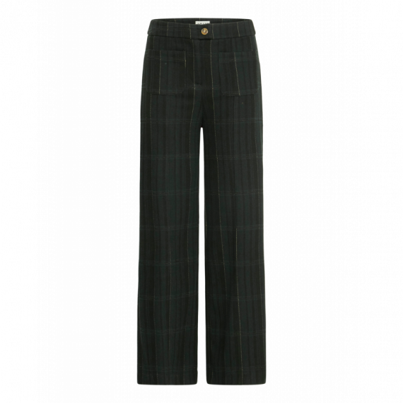 Pantalones ICHI Kate Woolley Black Green Check