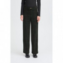 Pantalones ICHI Kate Woolley Black Green Check