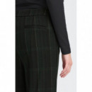 Pantalones ICHI Kate Woolley Black Green Check