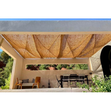 Lona de Sombra- Fibra de Coco Artesanal- 3X4 Metros- M2- la Scourtinerie®- Exterior  LA SCOURTINERIE