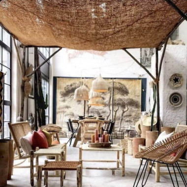 Lona de Sombra- Fibra de Coco Artesanal- 2X3 Metros- M2- la Scourtinerie®- Exterior  LA SCOURTINERIE