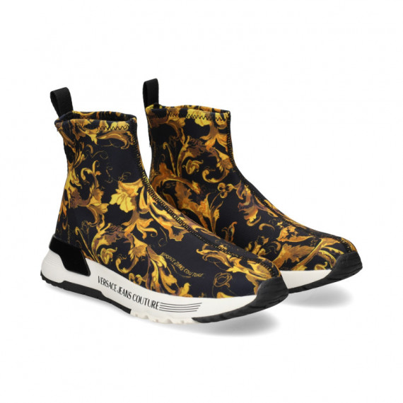 Botin Licraprint Oro+negro  VERSACE JEANS