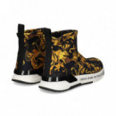 Botin Licraprint Oro+negro  VERSACE JEANS
