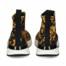 Botin Licraprint Oro+negro  VERSACE JEANS