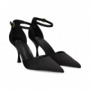 Abierto Lados Gilda Saten Negro  EXE