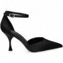 Abierto Lados Gilda Saten Negro  EXE