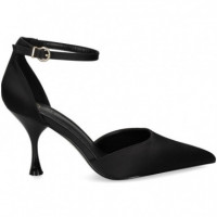 Abierto Lados Gilda Saten Negro  EXE