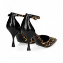 Abierto Lados Gilda Negro/leopard  EXE