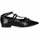 Bailarina Gilda y Tachas Piel Negro  EXE