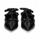 Bailarina Gilda y Tachas Piel Negro  EXE