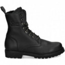 Botin Cremallera+cordon Napa Negro  PANAMA JACK