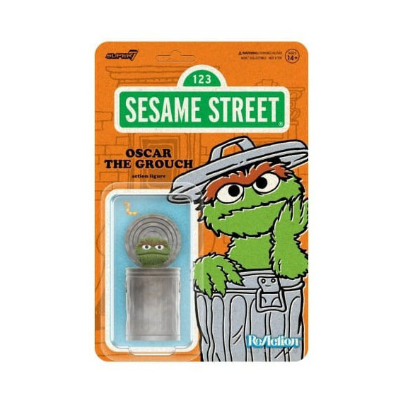 Figura Oscar el Gruñón Barrio Sesamo Reaction Wave 02  SUPER 7