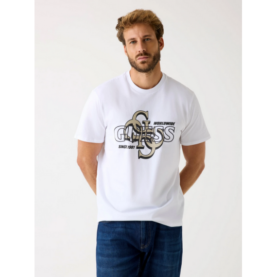 Camiseta GUESS Printed 4G Logo Blanca