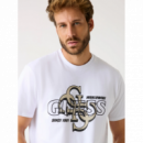 Camiseta GUESS Printed 4G Logo Blanca