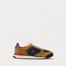 Suede/nylon-varick Pp-sk-ltl Tan/nvy/re  RALPH LAUREN