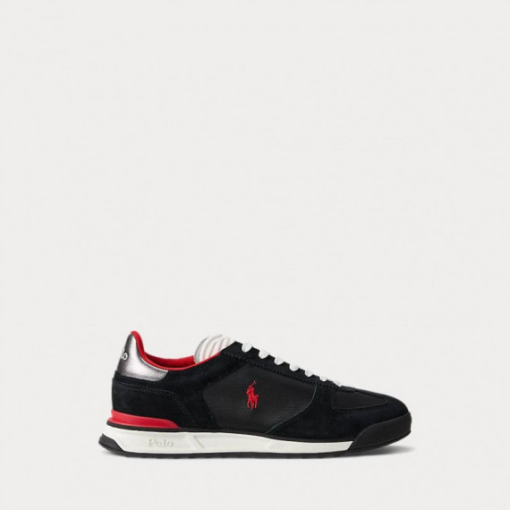 Suede/nylon-varick Pp-sk-ltl Blk/gry/rd  RALPH LAUREN