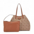 Neda Large 2 In 1 Tote Latte Logo  GUESS