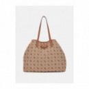 Neda Large 2 In 1 Tote Latte Logo  GUESS