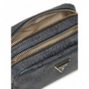 Zamira Double Zip Coal Logo  GUESS