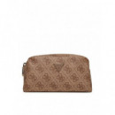 Zamira Double Zip Latte Logo  GUESS