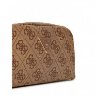 Zamira Double Zip Latte Logo  GUESS