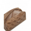 Zamira Double Zip Latte Logo  GUESS