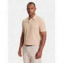 Polo Ss Logo Jcrd Collar Desert Mud  GUESS