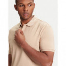 Polo Ss Logo Jcrd Collar Desert Mud  GUESS