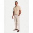 Polo Ss Logo Jcrd Collar Desert Mud  GUESS