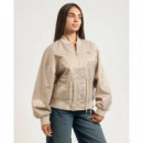 4G Aop Full Zip Jacket 4G Taupe Jacquard  GUESS