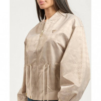 4G Aop Full Zip Jacket 4G Taupe Jacquard  GUESS