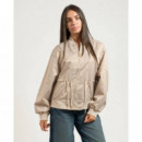 4G Aop Full Zip Jacket 4G Taupe Jacquard  GUESS