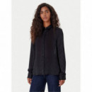 Ls Marthe Logo Shirt Jet Black A996  GUESS