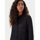 Ls Marthe Logo Shirt Jet Black A996  GUESS