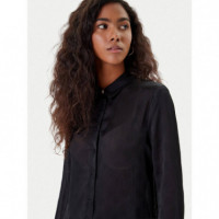 Ls Marthe Logo Shirt Jet Black A996  GUESS