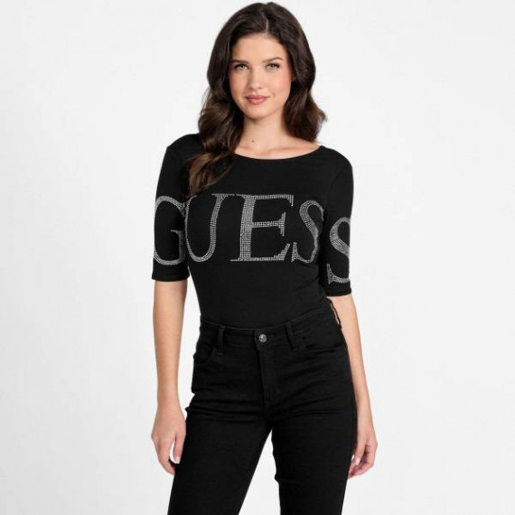 Lowback GUESS Bling Bodysuit Jet Black a