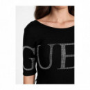 Lowback GUESS Bling Bodysuit Jet Black a