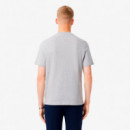 Camiseta Loungewear con Estampado de Cocodrilo  LACOSTE