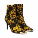 Botin Print Lica Oro+negro  VERSACE JEANS