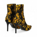 Botin Print Lica Oro+negro  VERSACE JEANS