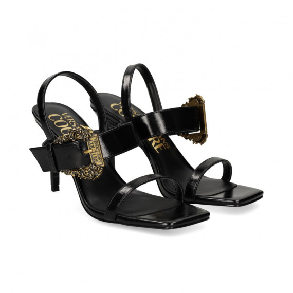 Sandalia Hebilla Piel Negro  VERSACE JEANS