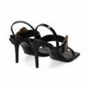 Sandalia Hebilla Piel Negro  VERSACE JEANS