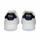 Talon Azul Deportivo Piel Blanco  POLO RALPH LAUREN