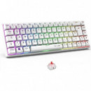 THE G-LAB Keyz Titanium Teclado Gaming Inalámbrico Blanco