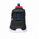 Bounder Black Synthetic / Black Textile / Red & Blue Trim SKECHERS