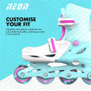 Patines Combo Neón Turquesa Rosa (30-33)  YVOLUTION