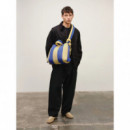 OLEND Bolsos Bolso Mochila ölend Ona Soft Bag Cobalt Lime Stripe