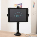 Soporte Sobremesa TOOQ Antirrobo Ajustable para Tablet 7.9"-10.5" Black